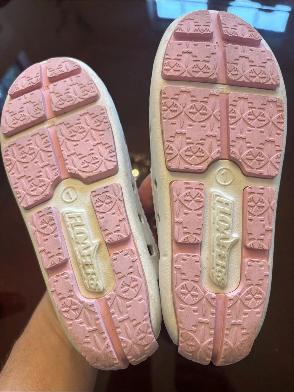 Floaters size 1 Kids White Ventilated Slip-On Loafers